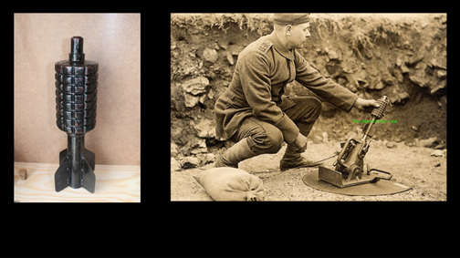 Wurfgranaten, grenade modèle 1917, dite "tourterelle" 